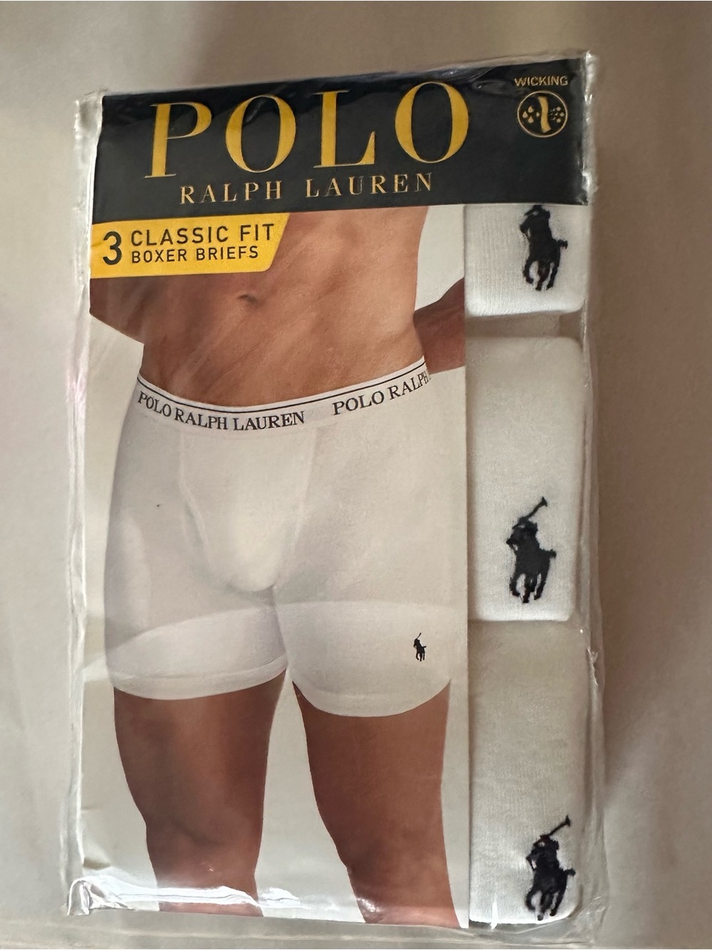 Polo by Ralph Lauren White Classic Fit 3-Pack Boxer Briefs